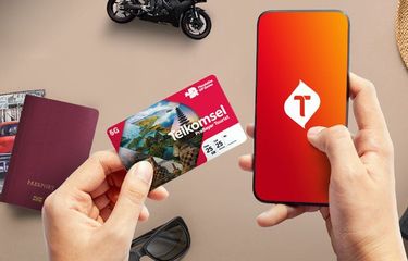 Ilustrasi kartu SIM Telkomsel.