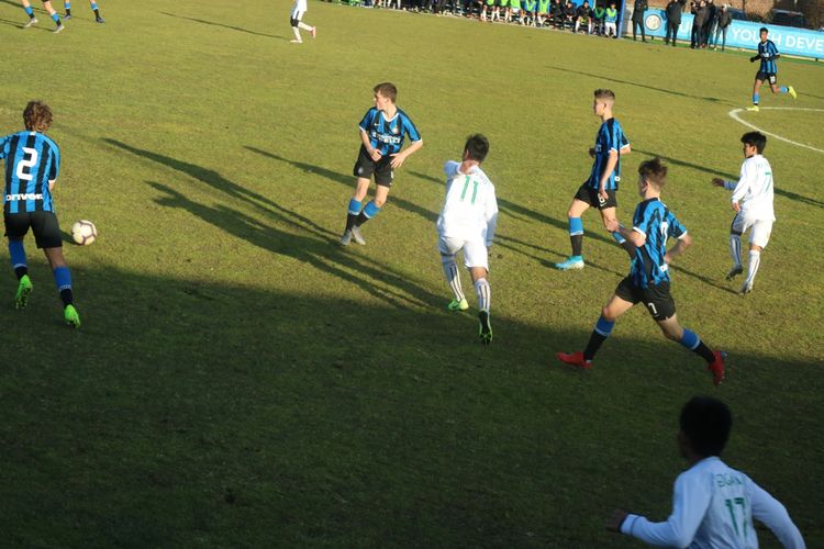 Laga Garuda Select vs Tim U-17 Inter Milan yang berlangsung di Suning Youth Development Centre, Milan, Rabu (22/1/2020).