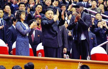 Kim Jong Un dan Dennis Rodman