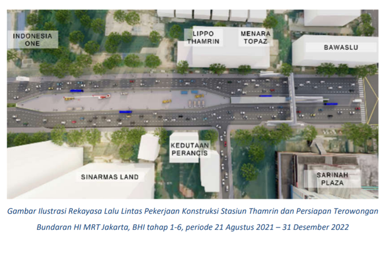 Rekayasa lalu lintas pembangunan MRT Jakarta Fase 2A