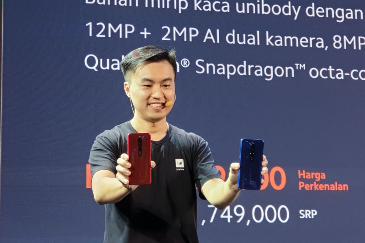 Country Director Xiaomi Indonesia, Alvin Tse di acara peluncuran Redmi 8 di Jakarta, Rabu (4/12/2019).