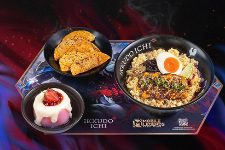 Set menu edisi terbatas Ikkudo Ichi dengan Mobile Legends Bang Bang. 