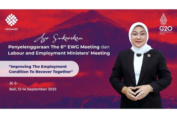 Kementerian Ketenagakerjaan siap menggelar pertemuan Menteri Ketenagakerjaan G20 di Bali yang akan berlangsung pada Senin (12/9/2022) sampai dengan Rabu (14/9/2022). (Dok. Kemnaker)
