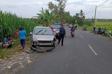 Kurang Konsentrasi, Honda Jazz Tabrak 3 Motor di Kulon Progo