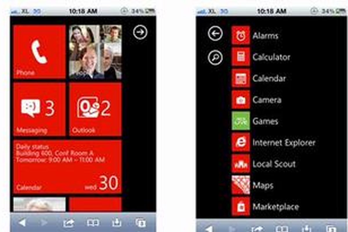 Windows Phone Mango di iPhone