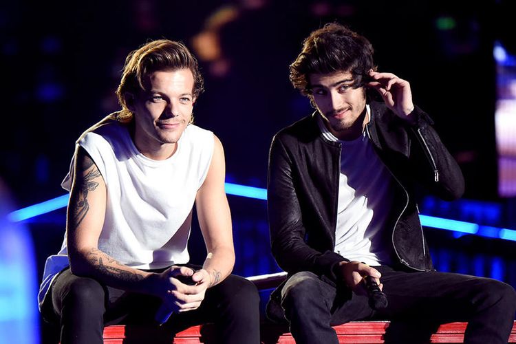 Louis Tomlinson dan Zayn Malik, dua mantan personel One Direction.