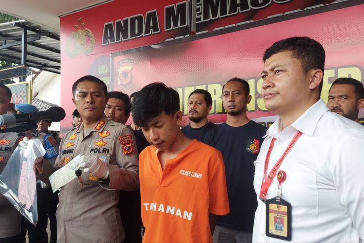 Tampang pelaku pembunuhan bocah SD di Kota Cimahi.
