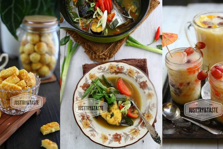 Beragam masakan Endang yang dibagi dalam blognya, www.justtryandtaste.com