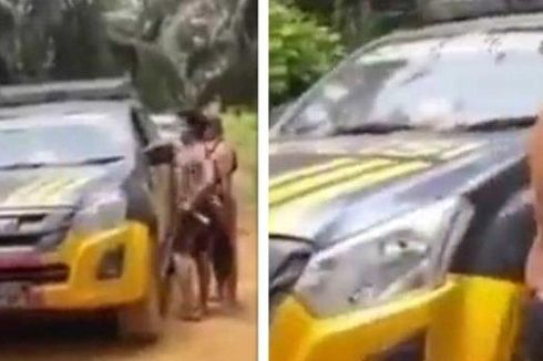 Video 3 Pria Bawa Senjata Tajam Adang Mobil Polisi Gara-gara Rekannya Ditangkap Viral di Media Sosial