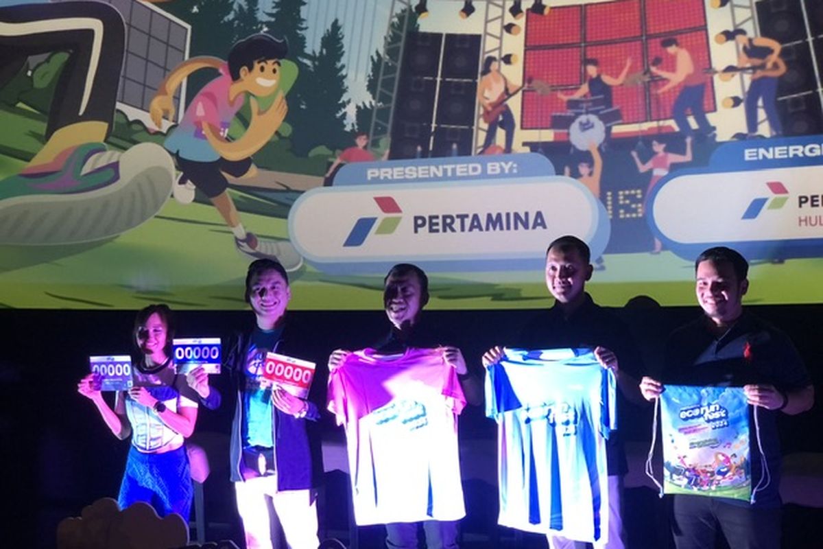 Konferensi pers Pertamina Eco RunFestival di Plaza Indonesia XXI, Mh Thamrin, Jakarta Pusat, Rabu (6/11/2024).