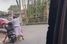 Pria Berpakaian Adat Bali Mengamuk di Jalan, Todong Keris hingga Para Pengendara Jatuhkan Motor dan Lari