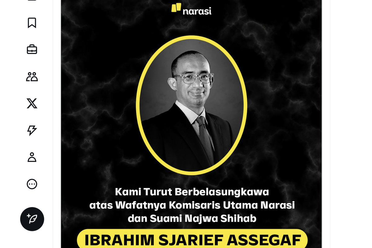 Suami Najwa Shihab, Ibrahim Sjarief, Meninggal Dunia