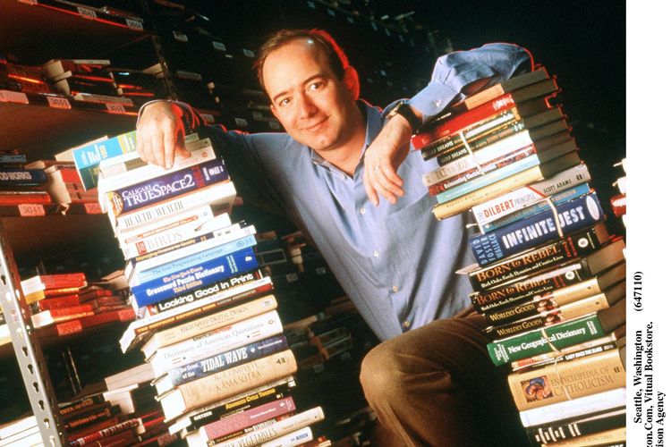 Foto Jeff Bezos, Founder & CEO Amazon.com yang didokumentasikan pada 1 Januari 2997 oleh Paul Souders