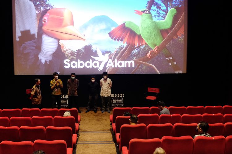 Video musik animasi berjudul Sabda Alam karya siswa SMK Raden Umar Said Kudus diputar di Balinale International Film Festival, 11-14 November 2021 di Park 23 Kuta Selatan, Badung, Bali.