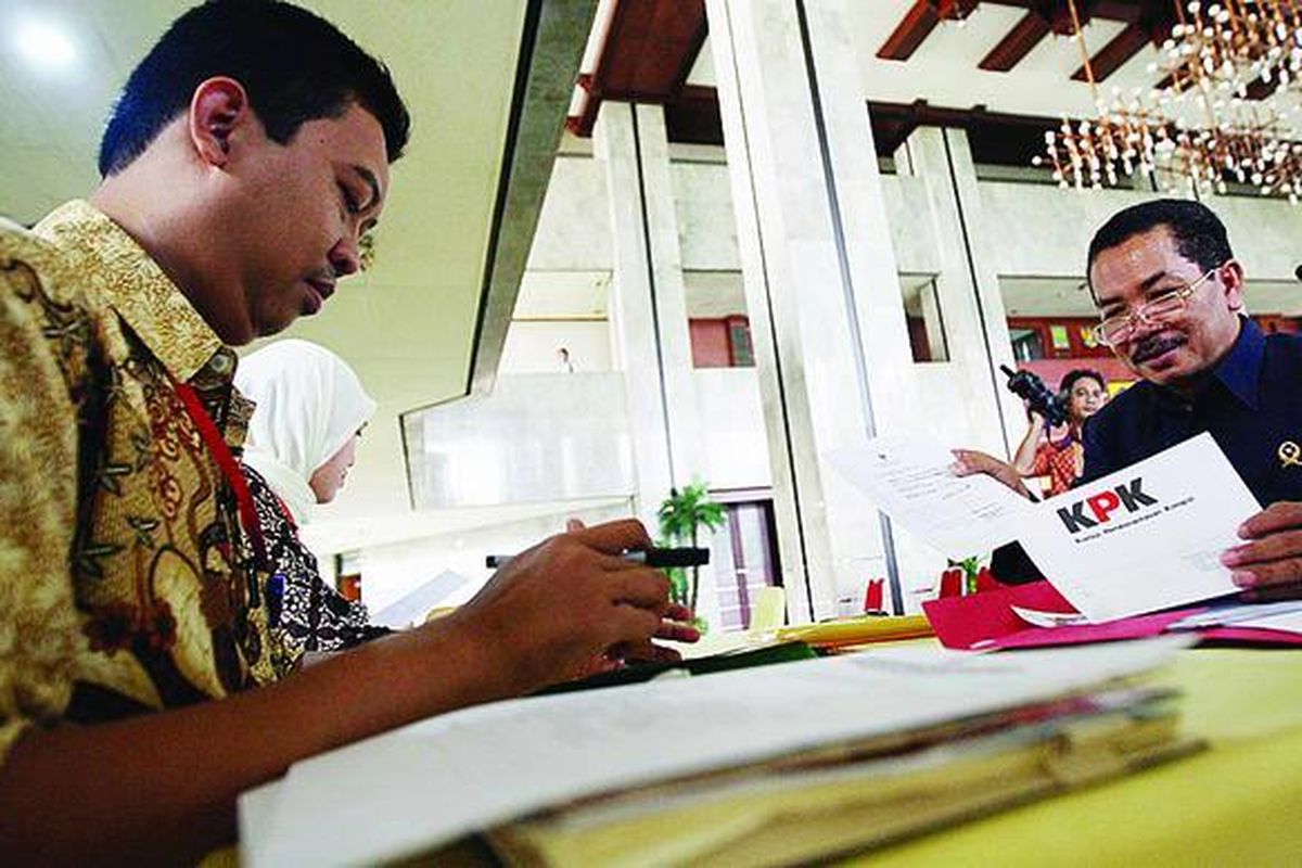 Ilustrasi seleksi calon pimpinan KPK di Kementerian Hukum dan HAM, Jakarta.