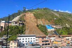 Bukit di Pegunungan Andes Peru Runtuh, Puluhan Rumah Tertimbun