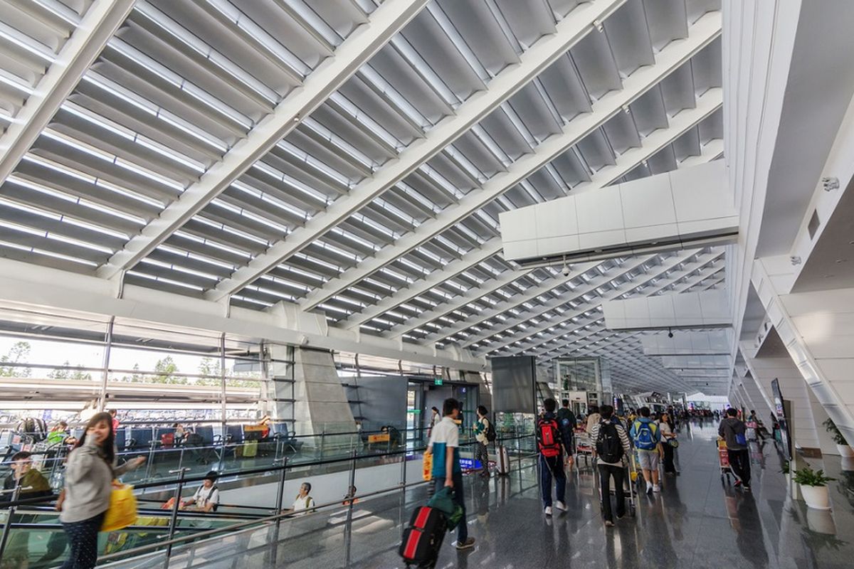 Bandara Internasional Taoyuan di Taipei, Taiwan.