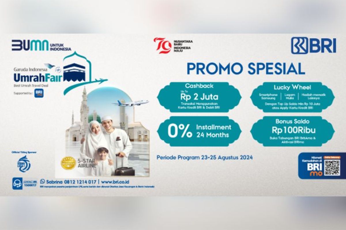 Promo spesial BRI di Garuda Indonesia Umroh Travel Fair 2024 