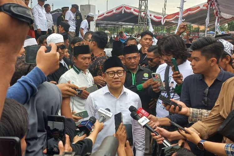 Calon wakil presiden nomor urut 1, Muhaimin Iskandar alias Cak Imin di Kabupaten Buleleng, Provinsi Bali, Jumat (26/1/2024).