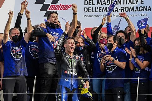 Tangis Quartararo Pecah Usai Dipastikan Jadi Juara Dunia MotoGP 2021