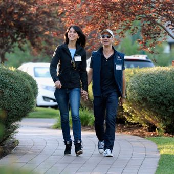 MacKenzie and Jeff Bezos: Ash Bowie Wedge Sneaker and Converse Jack Purcell Low-Top