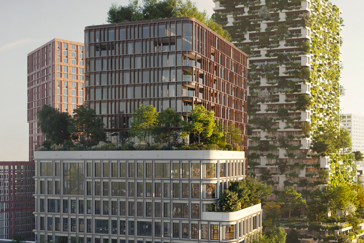 Apartemen yang dirancang sebagai hutan vertikal, Utrecht, Belanda