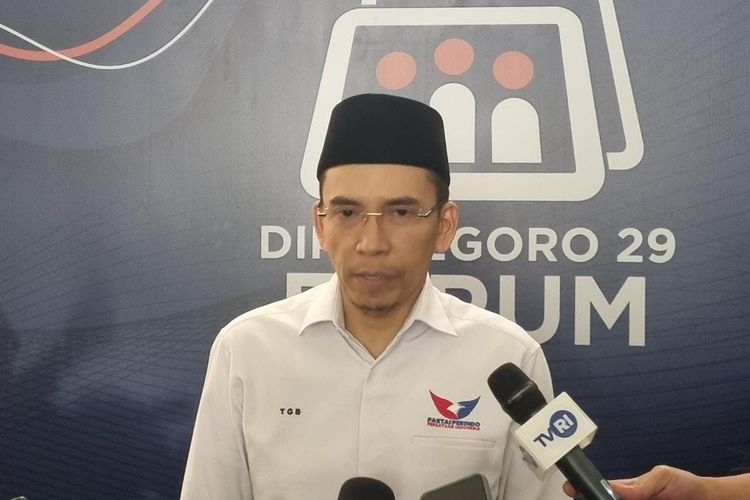 Ketua Harian Nasional Perindo Tuan Guru Bajang (TGB) Muhammad Zainul Majdi di DPP Partai Perindo, Jakarta, Sabtu (1/4/2023).