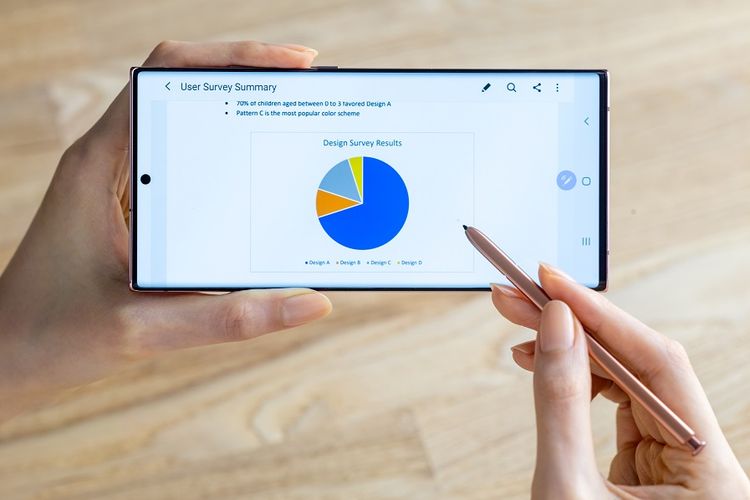 Stylus S Pen di Galaxy Note 20.