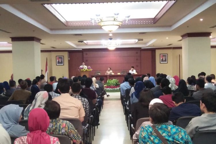 Bimbingan bagi calon pengantin di kantor Wali Kota Jakarta Selatan, Sabtu (15/9/2018).