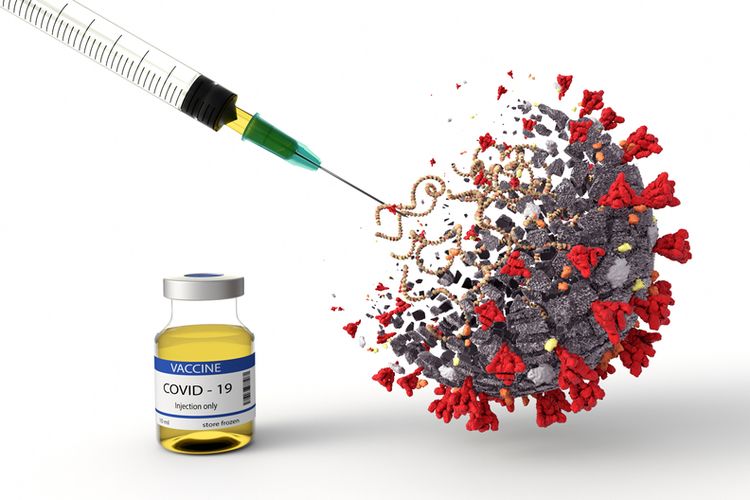 Illustration of Covid-19 vaccine. 