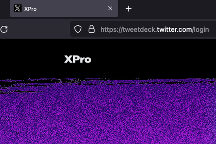 Perubahan nama TweetDeck menjadi XPro, tetapi alamat website masih menggunakan nama lama, yakni tweetdeck.twitter.com