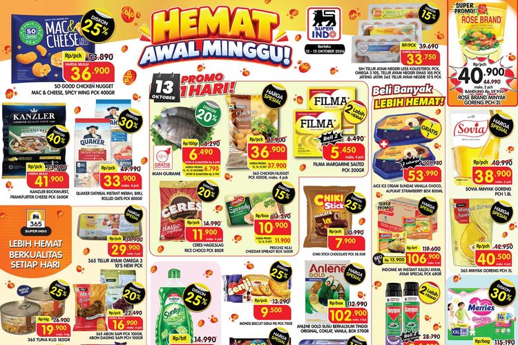 Promo Superindo 12-15 Oktober 2026, Ada Diskon Kebutuhan Rumah Tangga