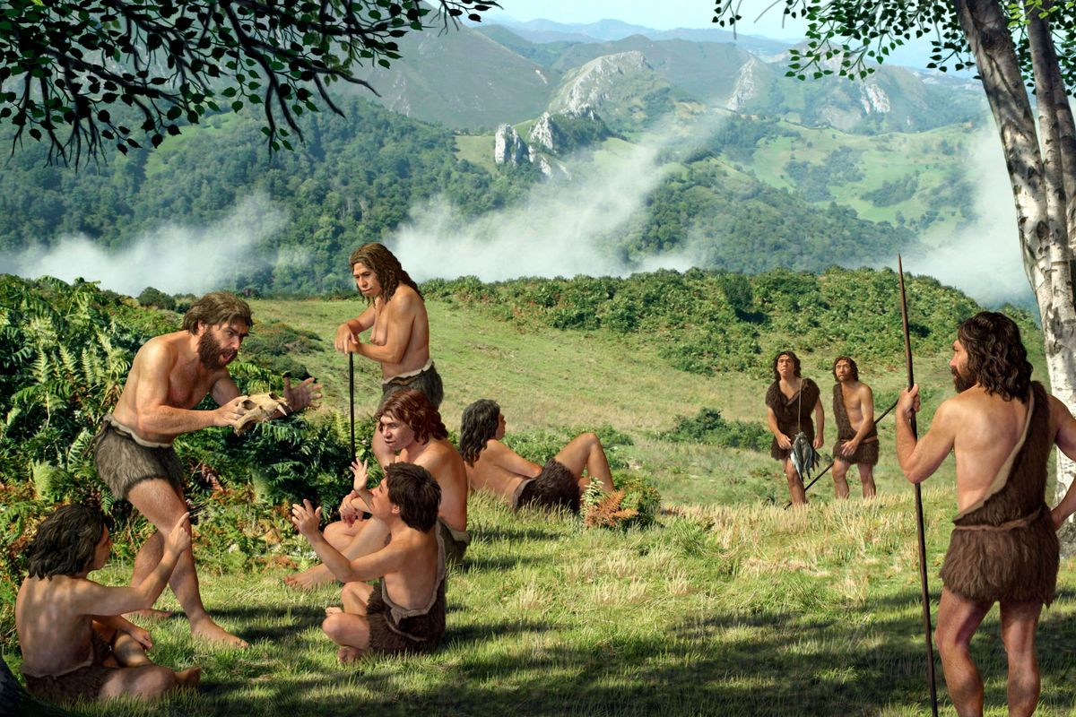 Ilustrasi kehidupan pada Zaman Paleolitikum