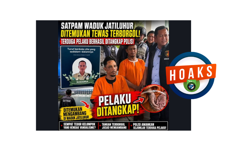 Hoaks, pembunuh satpam Waduk Jatiluhur ditangkap pada 26 Juli 2026