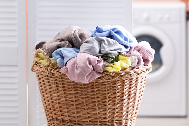 Ilustrasi mencuci pakaian. 