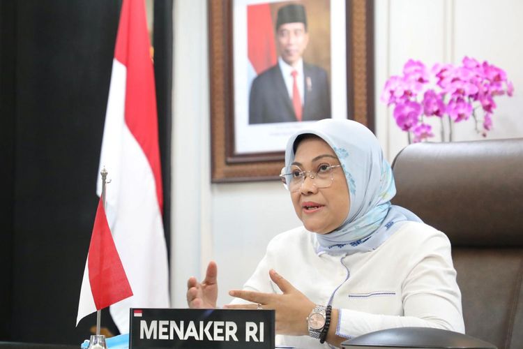 Menteri Ketenagakerjaan Ida Fauziyah dalam salah satu kesempatan.