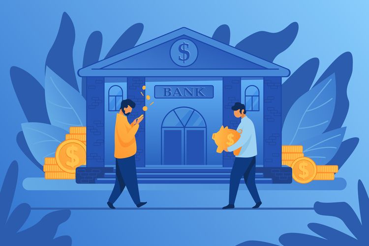 Ilustrasi bank.