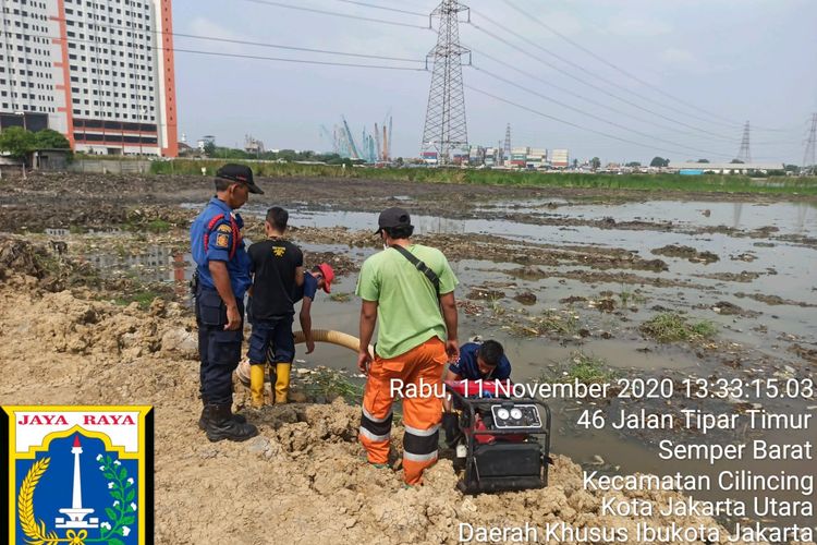 Pembangunan Waduk Belibis di Semper Barat, Cilincing, Jakarta Utara