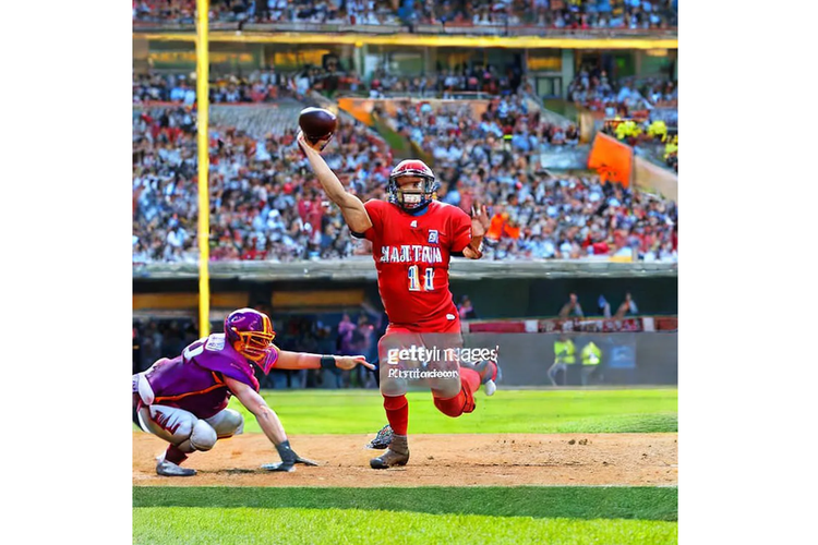 Tampilan hasil gambar bikinan tools AI milik Stability AI, Stable Diffusion yang merupakan hasil daur ulang dari gambar milik Getty Images. Indikasinya, ada watermark Getty Images yang terdistorsi dalam gambar tersebut.