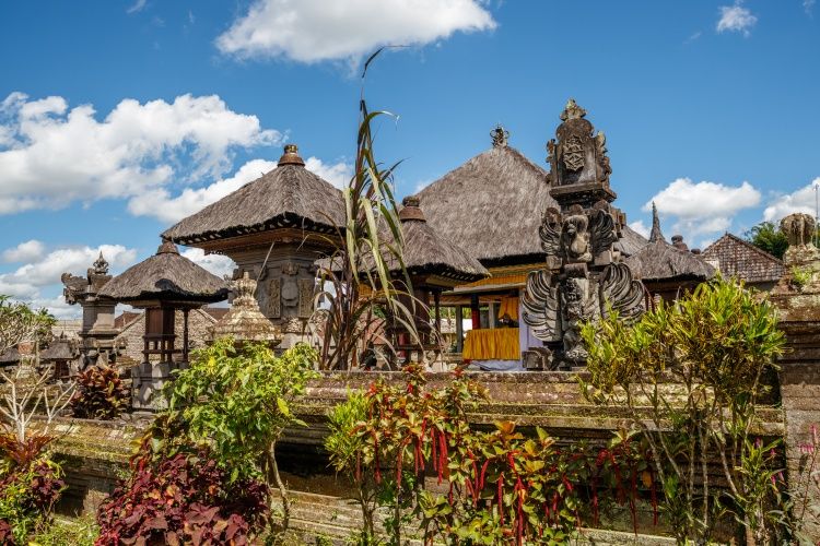 Salah satu Rumah Adat Bali di Desa Penglipuran, Bali.