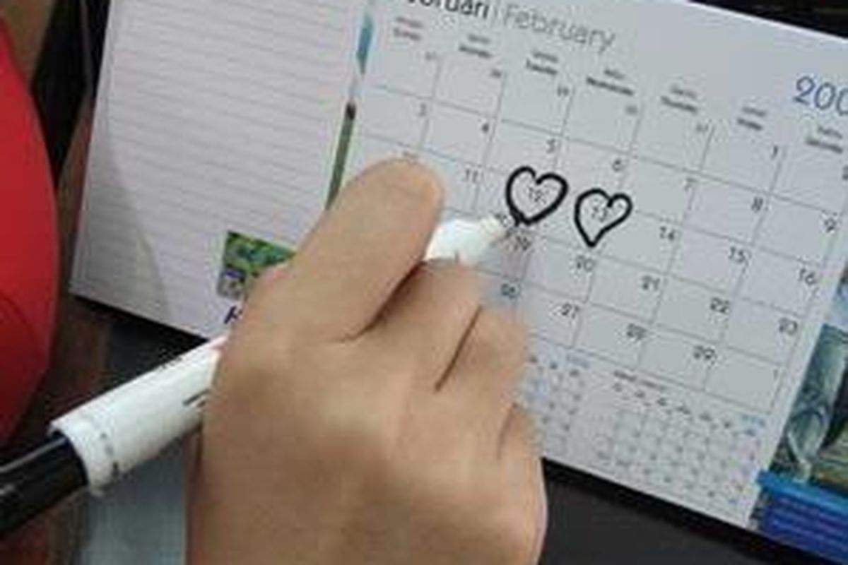 Menghitung masa subur bisa dilakukan dengan sistem kalender.