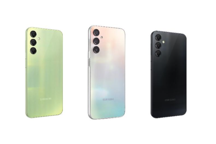 Samsung Galaxy A24 resmi meluncur di Indonesia, Senin (8/5/2023). Harga Galaxy A24 adalah Rp 3.499.000 untuk memori RAM 8/128 GB. Galaxy A24 tersedia dalam pilihan warna Silver, Light Green, dan Black.