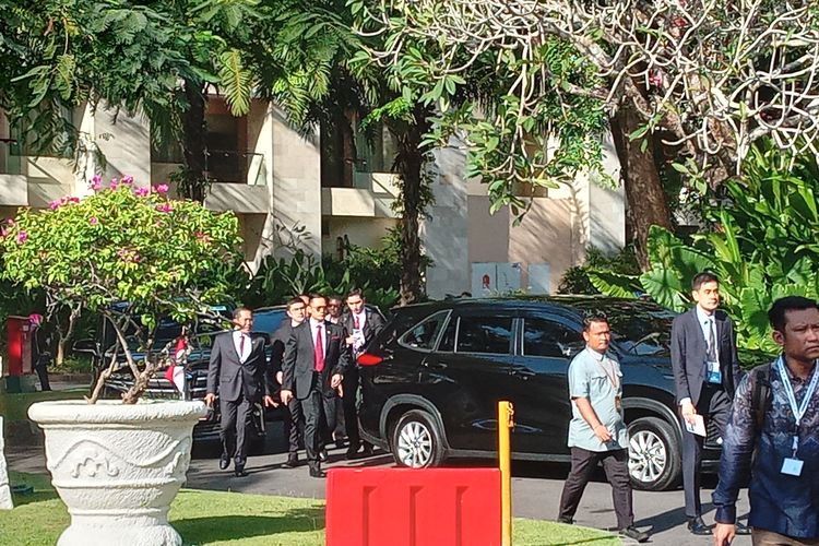 Menteri ATR/Kepala BPN Agus Harimurti Yudhoyono (AHY) tiba di Bali International Convention Centre (BICC), Bali, Senin (20/5/2024) sekitar pukul 08.36 WITA.