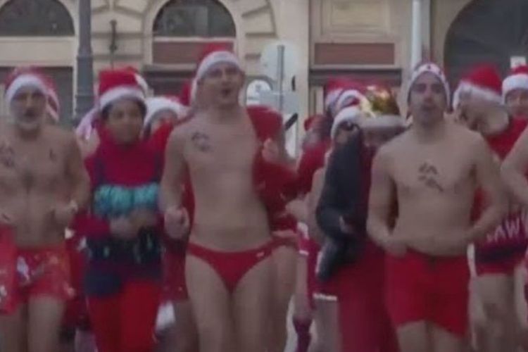 Santa Claus Jogging, Budapest.