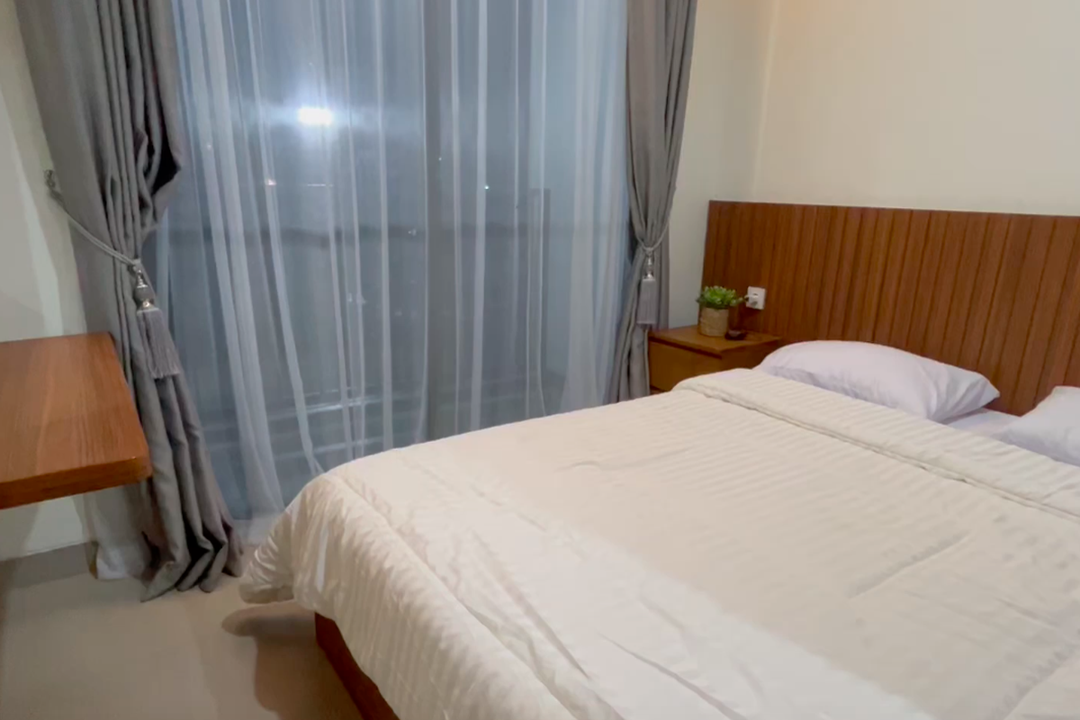 Kamar tidur utama apartemen Paspampres di Ibu Kota Nusantara (IKN)