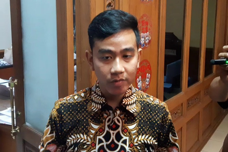 Cawapres nomor urut 2 Gibran Rakabuming Raka di Solo, Jawa Tengah.
