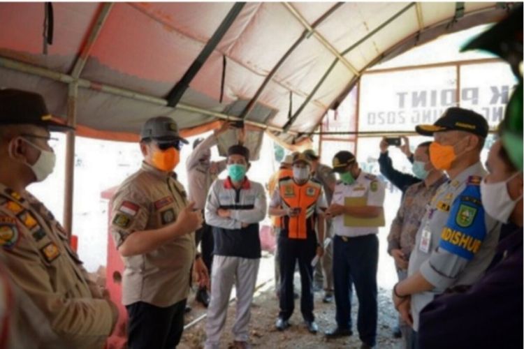 Persiapan posko penyekatan larangan mudik di Riau. Dok Istimewa