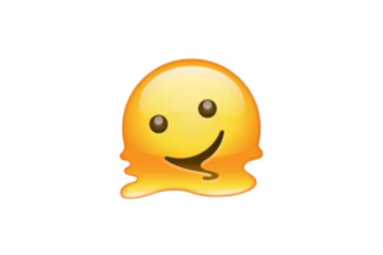 Emoji wajah meleleh 