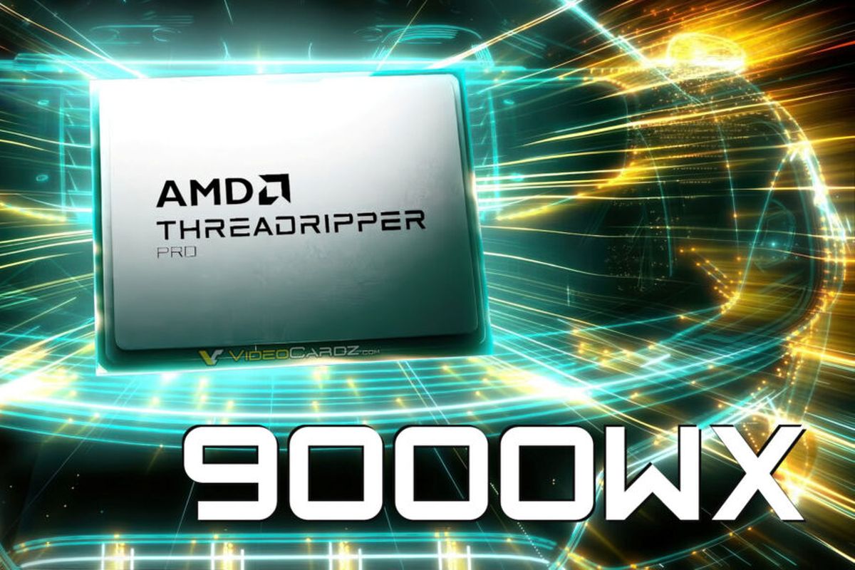 Ilustrasi prosesor AMD Ryzen Threadripper Pro 9000WX Series.