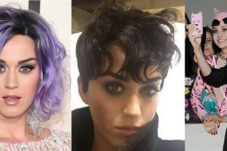 Gaya rambut Katy Perry terbaru memang terbilang kontras dari yang sebelumnya. 